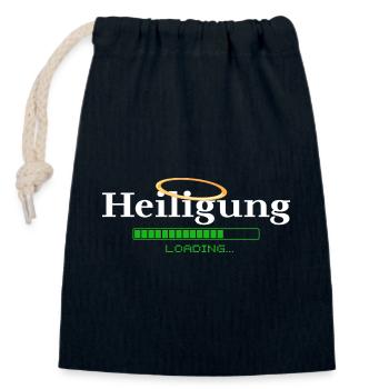 Heiligung - loading - Heiligenschein - Closable cotton gift bag (14x20cm) - navy - Front