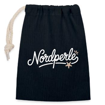 Nordperle Hamburg Nordsee Ostsee Norddeutsch Deern - Verschließbarer Geschenkbeutel aus Baumwolle (14x20cm) - Navy - Vorne