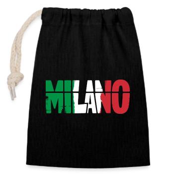 Milano Italien Mailand - Verschließbarer Geschenkbeutel aus Baumwolle (14x20cm) - Schwarz - Vorne