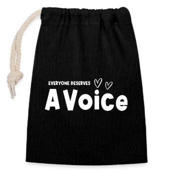 Tout le monde mérite un orthophoniste vocal - Sac cadeau en coton avec cordon (14 x 20 cm) - noir - Devant
