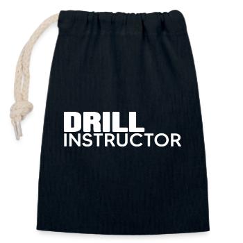 Ausbilder "drill-instructor" Coach - Verschließbarer Geschenkbeutel aus Baumwolle (14x20cm) - Navy - Vorne