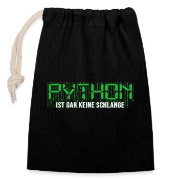 nerd coder server online nerd-life Programmierer - Verschließbarer Geschenkbeutel aus Baumwolle (14x20cm) - Schwarz - Vorne