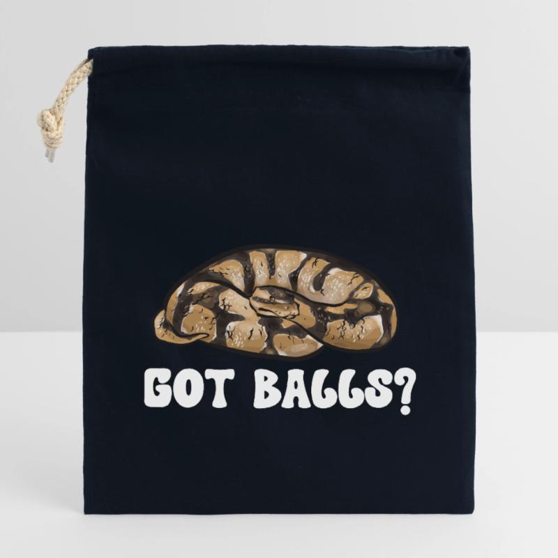 Ball Python Snake King Python Closable cotton gift bag (14x20cm)