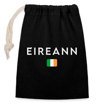 Flagge von Irland, Irish Pride - Verschließbarer Geschenkbeutel aus Baumwolle (14x20cm) - Schwarz - Vorne
