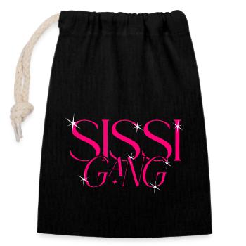 Sisters Partner Look - Sissi Gang - Sisters - Closable cotton gift bag (14x20cm) - black - Front
