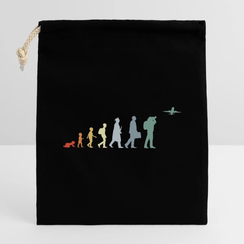 Flugzeugbeobachter Evolution Verschließbarer Geschenkbeutel aus Baumwolle (14x20cm)