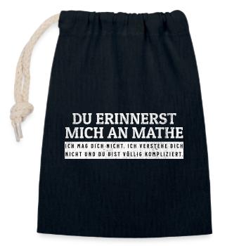 SARKASMUS - Du bist völlig kompliziert - Verschließbarer Geschenkbeutel aus Baumwolle (14x20cm) - Navy - Vorne