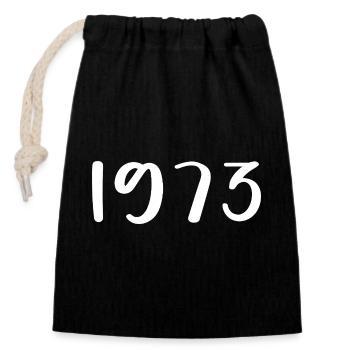 1973 Limited Edition 53rd Birthday 1973 - Closable cotton gift bag (14x20cm) - black - Front