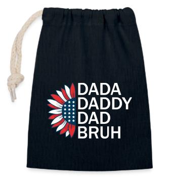 Dada Daddy Dad Bruh USA Flagge für Patriot Männer Ehefrau - Verschließbarer Geschenkbeutel aus Baumwolle (14x20cm) - Navy - Vorne