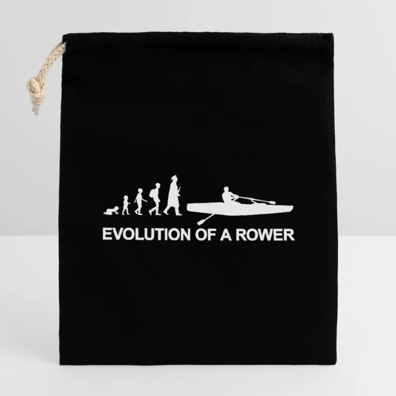 De l’enfant au rameur Evolution Sac cadeau en coton avec cordon (14 x 20 cm)