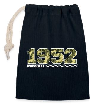 1952 Jubiläumsgeschenk Jahrgang 1952 Armee - Verschließbarer Geschenkbeutel aus Baumwolle (14x20cm) - Navy - Vorne