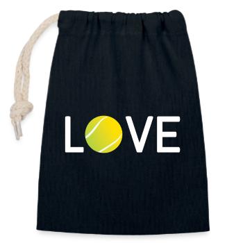 Tennis-Liebhaber - Verschließbarer Geschenkbeutel aus Baumwolle (14x20cm) - Navy - Vorne