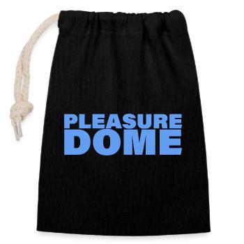 PLEASURE DOME - Closable cotton gift bag (14x20cm) - black - Front
