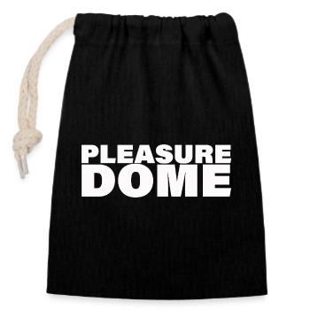 PLEASURE DOME - Verschließbarer Geschenkbeutel aus Baumwolle (14x20cm) - Schwarz - Vorne