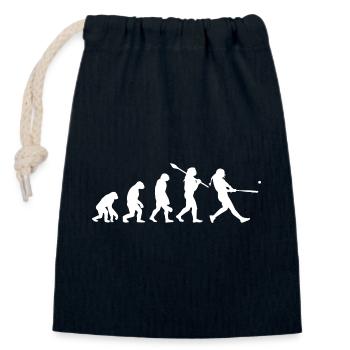 Entwicklung der Baseball-Softball-Silhouette des Mannes - Verschließbarer Geschenkbeutel aus Baumwolle (14x20cm) - Navy - Vorne