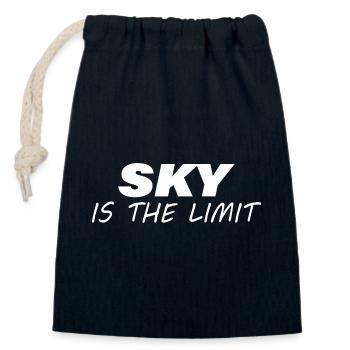SKY IS THE LIMIT - Verschließbarer Geschenkbeutel aus Baumwolle (14x20cm) - Navy - Vorne