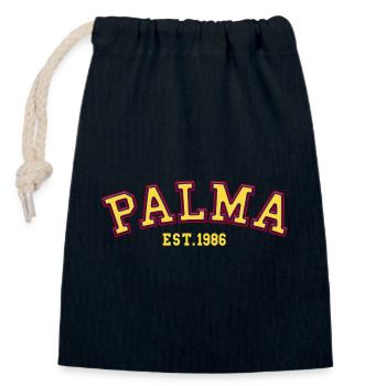 Palma Fondée en 1986 - Sac cadeau en coton avec cordon (14 x 20 cm) - bleu marine - Devant