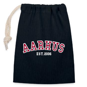 Aarhus Fondé en 2006 - Sac cadeau en coton avec cordon (14 x 20 cm) - bleu marine - Devant