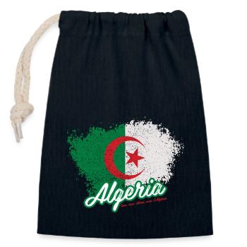 One, two, three, viva l'Algérie - Closable cotton gift bag (14x20cm) - navy - Front