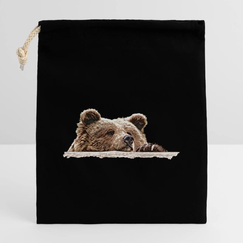 La pose d’Isa Thinker Sac cadeau en coton avec cordon (14 x 20 cm)