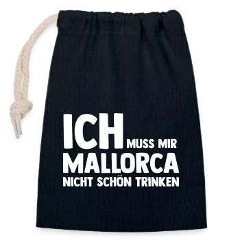 Party Urlaub Mallorca - Verschließbarer Geschenkbeutel aus Baumwolle (14x20cm) - Navy - Vorne