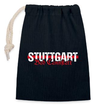 Stuttgart Bad Cannstatt altdeutsch - Verschließbarer Geschenkbeutel aus Baumwolle (14x20cm) - Navy - Vorne