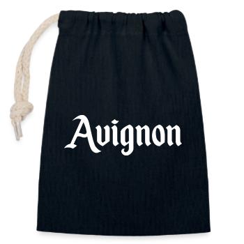 AVIGNON France Frankreich - Closable cotton gift bag (14x20cm) - navy - Front