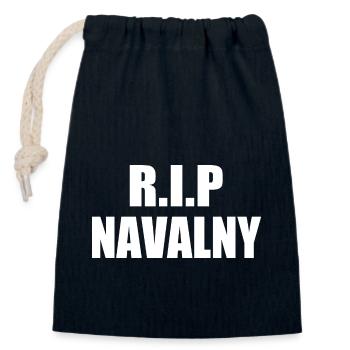 rip alexej nawalny - Closable cotton gift bag (14x20cm) - navy - Front