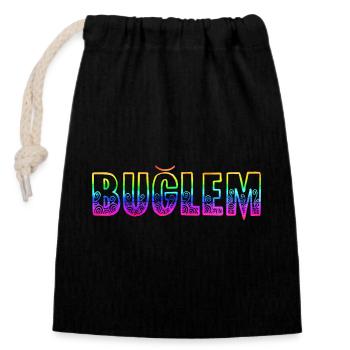 buğlem rs regenbogen - Verschließbarer Geschenkbeutel aus Baumwolle (14x20cm) - Schwarz - Vorne