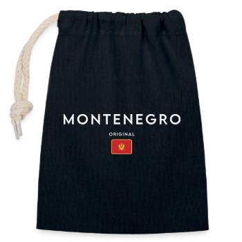 Flagge von Montenegro, montenegrinischer Stolz - Verschließbarer Geschenkbeutel aus Baumwolle (14x20cm) - Navy - Vorne