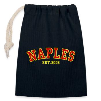 Neapel Est.2005 - Verschließbarer Geschenkbeutel aus Baumwolle (14x20cm) - Navy - Vorne