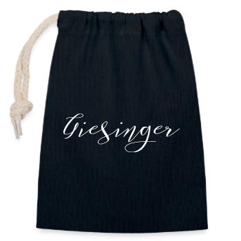 Giesinger Schriftzug Noir - Verschließbarer Geschenkbeutel aus Baumwolle (14x20cm) - Navy - Vorne