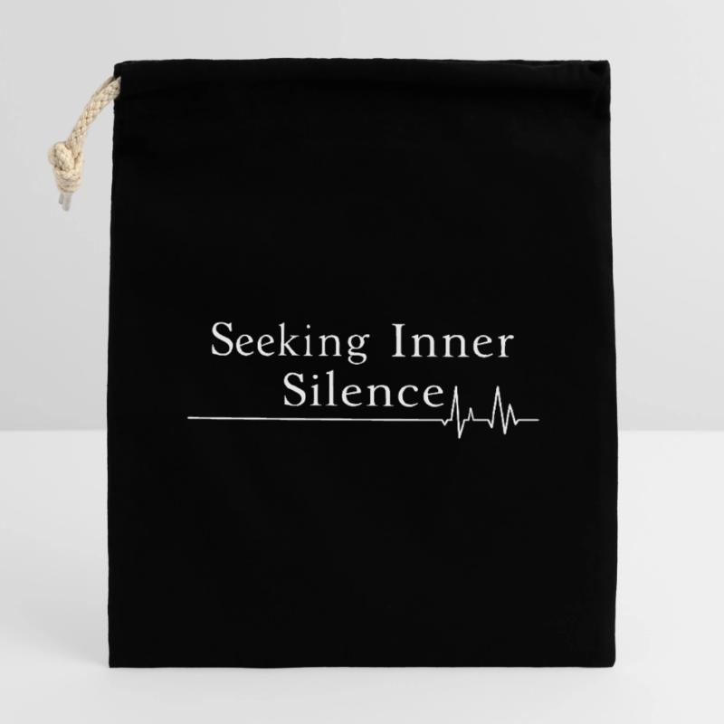 Seeking Inner Silence Ruhe finden Verschließbarer Geschenkbeutel aus Baumwolle (14x20cm)