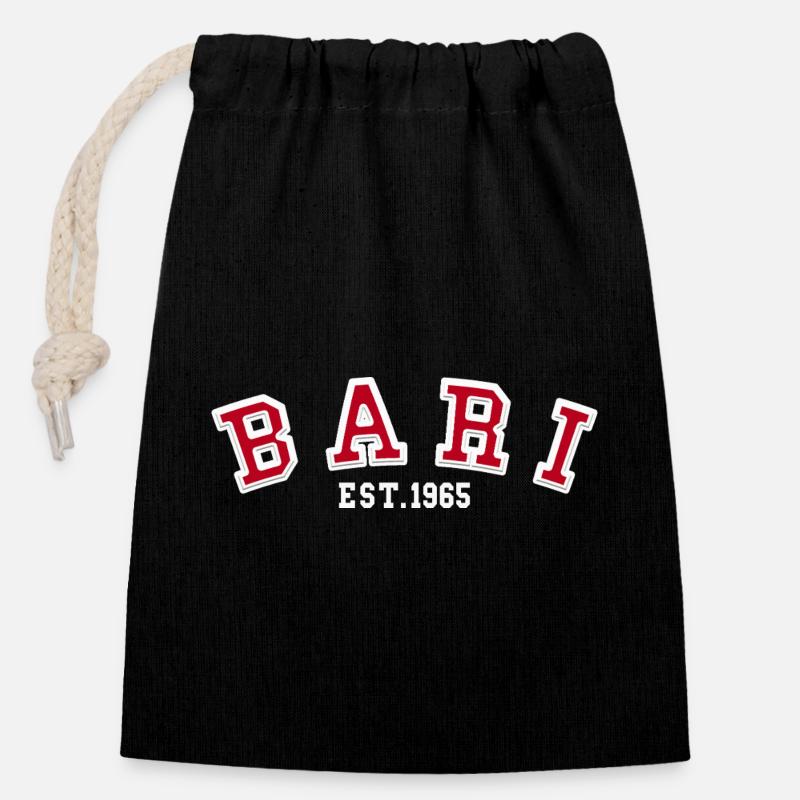 Bari Est 1965 - Closable cotton gift bag (14x20cm) - black