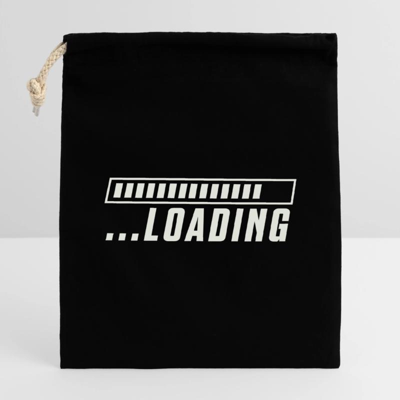 Loading Bar Loading Progress Closable cotton gift bag (14x20cm)