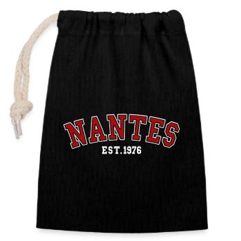 Nantes Est. 1976 - Closable cotton gift bag (14x20cm) - black - Front
