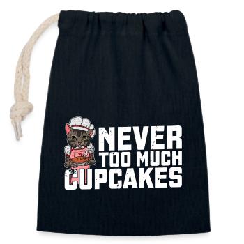 Hobby Baker Cat Cake Dessert Baking - Closable cotton gift bag (14x20cm) - navy - Front