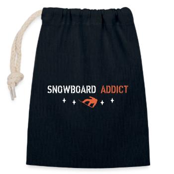 Snowboard-Süchtiger - Verschließbarer Geschenkbeutel aus Baumwolle (14x20cm) - Navy - Vorne