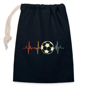 Football Heart palpitations - Closable cotton gift bag (14x20cm) - navy - Front