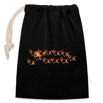 New life - Sac cadeau en coton avec cordon (14 x 20 cm) - noir - Devant