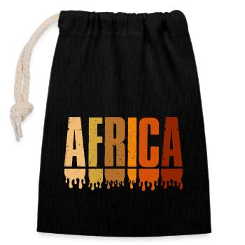 Africa History Afro Comb Hair Culture Hairstyle - Closable cotton gift bag (14x20cm) - black - Front