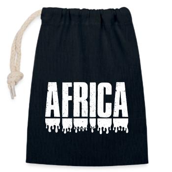 Africa History Afro Comb Hair Culture Hairstyle - Closable cotton gift bag (14x20cm) - navy - Front