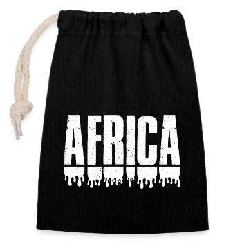 Africa History Afro Comb Hair Culture Hairstyle - Closable cotton gift bag (14x20cm) - black - Front