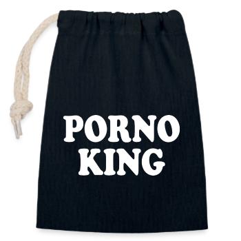 Porno king - Verschließbarer Geschenkbeutel aus Baumwolle (14x20cm) - Navy - Vorne