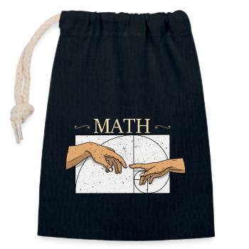 Nombres de Fibonacci Math Art Géométrie Geek - Sac cadeau en coton avec cordon (14 x 20 cm) - bleu marine - Devant