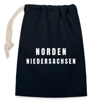 Norden Niedersachsen - Verschließbarer Geschenkbeutel aus Baumwolle (14x20cm) - Navy - Vorne