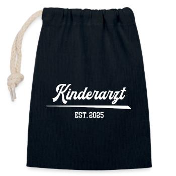 Kinderarzt 2025 Studium Facharzt Ausbildung Arzt - Verschließbarer Geschenkbeutel aus Baumwolle (14x20cm) - Navy - Vorne