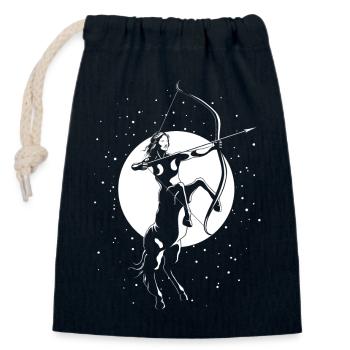 Schütze - Verschließbarer Geschenkbeutel aus Baumwolle (14x20cm) - Navy - Vorne