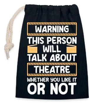 Schauspielerin Probe Drama Club - Verschließbarer Geschenkbeutel aus Baumwolle (14x20cm) - Navy - Vorne