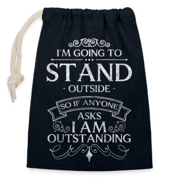 Partenaire idiot d’autodérision - Sac cadeau en coton avec cordon (14 x 20 cm) - bleu marine - Devant